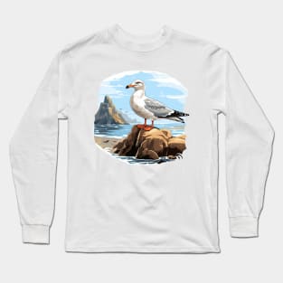 Cute Seagull Long Sleeve T-Shirt